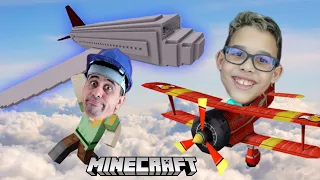 ANDANDO DE AVIÃO NO MUNDO MINECRAFT