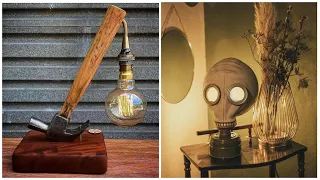 30 beautiful lamps made of old parts and wood!