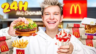 CAŁY DZIEŃ JEM TYLKO JEDZENIE W MCDONALD'S 😱 *24h challenge* | Dominik Rupiński