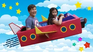 Maria Clara e JP fingem ser piloto de avião por um dia ✈️ Pretend Play as Pilot