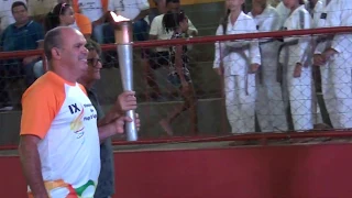 Acendimento da Pira com a tocha olímpica na Abertura das Olimpíadas de Pingo D'água MG - Ano 2019