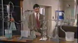 Mr Bean at the Chemistry Lab