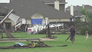 Severe storms and a possible tornado cause extensive damage in China Spring