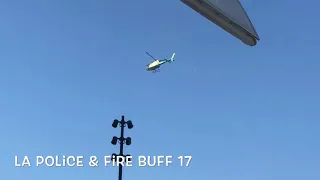 Lasd helicopter flyover with siren