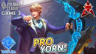 YORN dealing UNREAL DAMAGE in a PRO GAME! (APL QF3: BZ vs HKA 3) | Arena of Valor