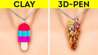 POLYMER CLAY VS. 3D-PEN || Colorful Mini Crafts And DIY Accessories That You Will Adore