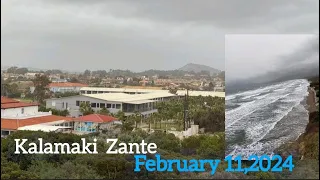 Kalamaki Zakynthos Island, February 11,2024 | FULL TOUR | winter Time |  #yadea