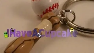 Baseball and Bat Keychain