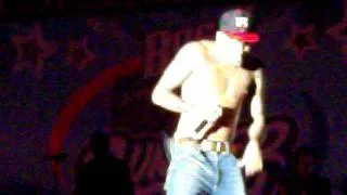 Chris Brown at the B96 Summer Bash (shirtless) "Look at Me Now"