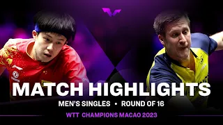 Wang Chuqin vs Mattias Falck | MS R16 | WTT Champions Macao 2023