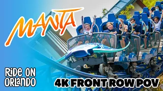 Manta at SeaWorld San Diego - 4K Roller Coaster Front Row POV