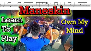 How To Play - Maneskin -Own My Mind -Drum Tutorial Lesson