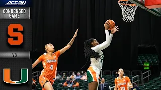 Syracuse vs. Miami Condensed Game | 2021-22 ACC Women’s Basketball