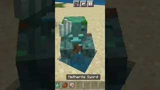 If trident Drowned Trade Trident By Nautilus shell || #trending || #shorts || #minecraft #subscribe