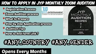 JYP Monthly Audition - How to Apply | Hindi Subtitles | Registration Process