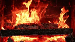 10 Hours Fireplace Burning Logs 🔥 with Crackling Fire Sounds | Relaxing Fireplace Burning 4K UHD