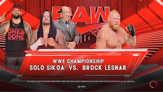 WWE 2K23 Solo Sikoa Vs Brock Lesnar WWE Title (PS5 Gameplay)