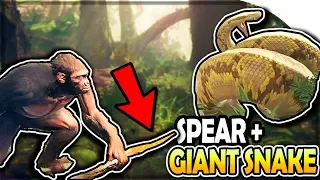 GIANT SNAKE (Spear Crafting + Fighting) - Ancestors: The Humankind Odyssey (Gameplay Part 2)