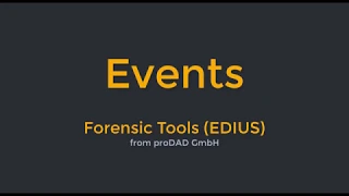 Events EDIUS-Plugin Basics (DE)