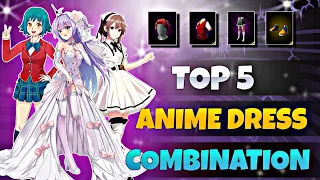 TOP 5 BEST FEMALE ANIME DRESS COMBINATION IN FREE FIRE💥| ANIME DRESS COMBINATION IN FREE FIRE💯|