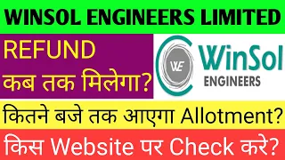 Winsol Engineers Ipo Allotment 🔴 Winsol Engineers Ipo 🔴 Winsol Engineers Ipo Gmp Today 🔴 Winsol Ipo