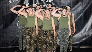 Kathreen and Army Girls - military flirt dance „They Don't Care About Us“ (4K)