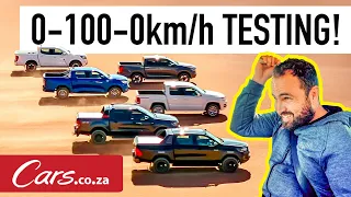 Bakkie 0-100-0km/h Testing! - Hilux vs Ranger vs Amarok vs Navara vs P-Series vs BT-50