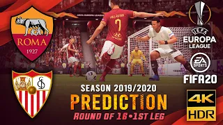 As Roma vs Sevilla | FIFA 20 Predicts: Europa League ● Round of 16 ● 1st Leg