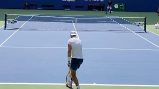 Rafael Nadal and Taylor Fritz US Open 2022 practice session