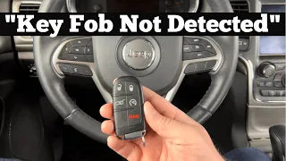 2014 - 2021 Jeep Grand Cherokee Key Fob Not Detected - How To Start With Dead, Bad Key Fob Battery