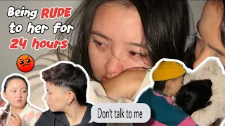 Being RUDE to my girlfriend for 24 HOURS | She CRIED | GUILTY | XOREM ~ GRACY