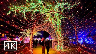 [4K] 🎄One Million Christmas Lights - Redding Garden of Lights - California