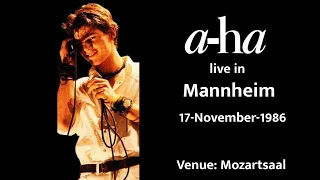 A-ha live in Mannheim, Germany (17-November-1986)