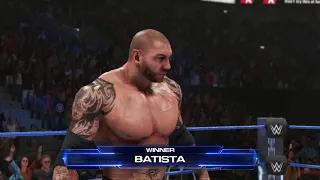 BATISTA WWE 2K19 ENTRANCE AND GAMEPLAY!!!