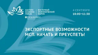 Экспортные возможности МСП. Начать и преуспеть!