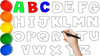 ABCDEFGHIJKLMNOPQRSTUVWXYZ // How to Draw and Paint Alphabet Easy Step by Step // Draw abc // KS ART