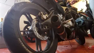 yamaha yzf r125 blackwidow exhaust flames🔥