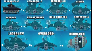 Hills Of Steel : All Bosses Vs All Hero Tanks  #Hillsofsteel