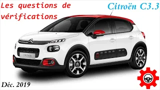Questions de vérifications - Citroën C3 | Let's Go Auto-école
