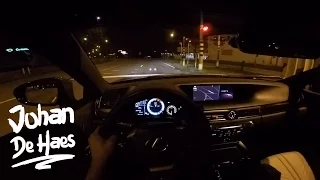 Lexus GS F 5.0 V8 477hp POV night test drive GoPro