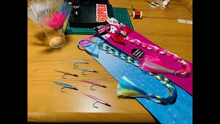 DIY mackerel lure using kids fake hair