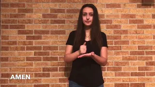 "Amen" in American Sign Language