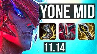 YONE vs FIZZ (MID) | 8/1/11, 300+ games, Dominating | NA Master | v11.14