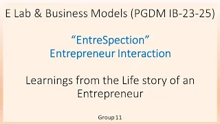 Entrepreneur Interaction group 11