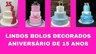 Bolos decorados - Bolos de aniversário de 15 anos