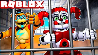 Circus Baby and Glamrock Freddy Play ESCAPE PRISON OBBY! in ROBLOX