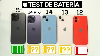 Test de BATERÍA! iPhone 14 Pro Max vs 14 Pro vs 14 vs 13 🔋