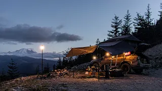 Thule Foothill Roof Top Tent Camping overlooking MT. RAINIER - Subaru Outback Wilderness Overlanding