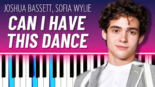 Can I Have This Dance (EASY PIANO TUTORIAL) - Joshua Bassett, Sofia Wylie