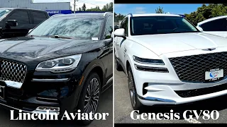 2022 Lincoln Aviator  VS 2022 Genesis GV80 Comparison | Which One Do You Like Better?
